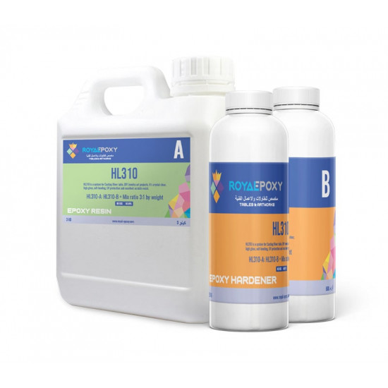 Royal Epoxy - HL310 Clear Art Epoxy Resin Kit (4 Kg) 3:1 Non-Toxic Ultra Clear UV resistant