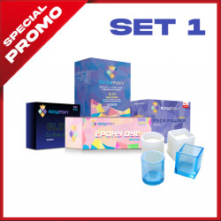 Special Promo Set 1 (HL310 400g, Mica Powder, Liquid Dye, Glow in the dark and 5 Random moulds)