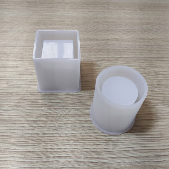 Hollow Cube and Cylinder Epoxy Resin Silicone Mold - SB 4 Hollow Cube and Cylinder Epoxy Resin Silicone Mold - SB 4